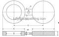 Flange cega para óculos ASME B16.48