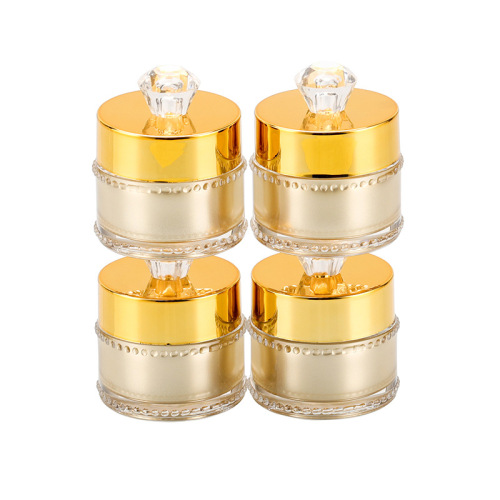 Couleur d'or UV en gros Emtpy 5G acrylique Crème Crème Diamond Top Shape Cosmetic