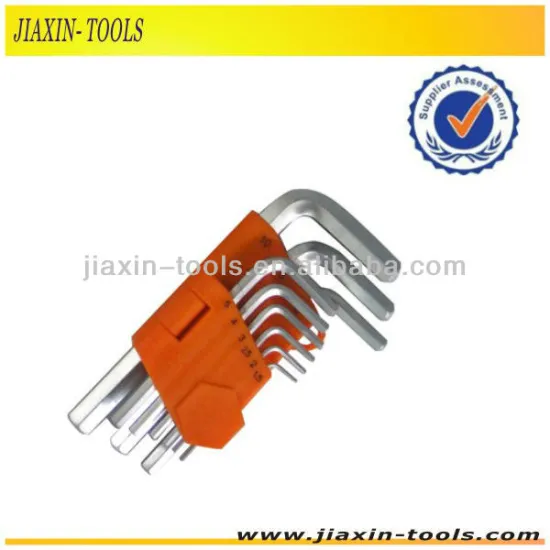 Quality Wrench -Short 9PCS cr-v hex key wrench set with Matt Surface