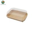 Rectangular disposable takeaway cake catering paper tray