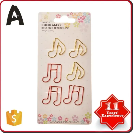 Latest style factory directly personalized heart shape paper clips