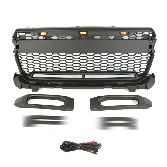 Grille Front Bumper Modification Accessories with Lights for Maverick Grille