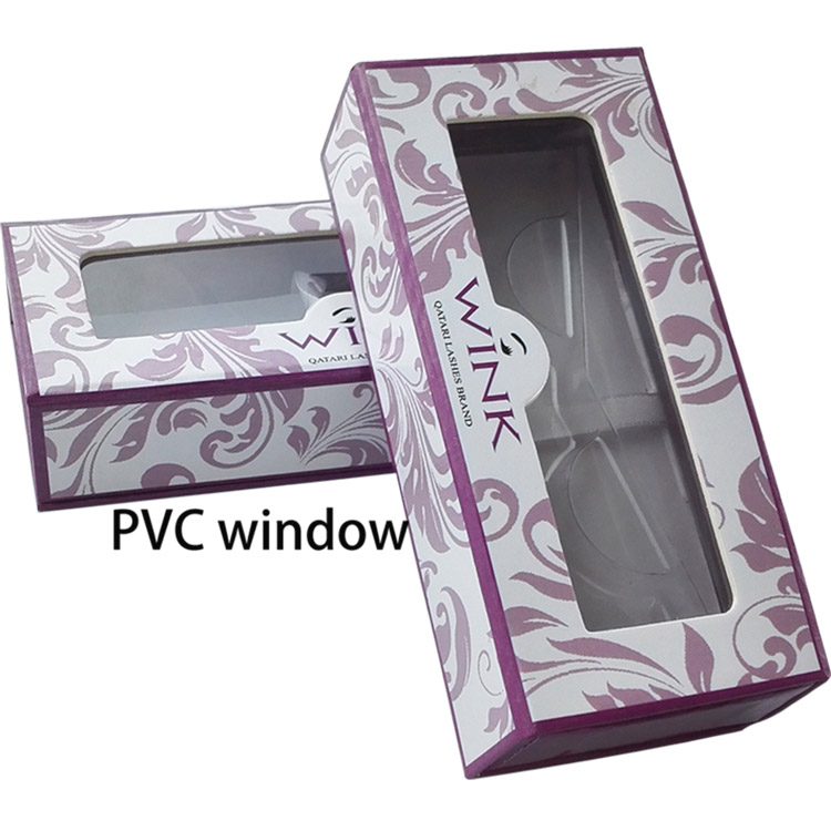 eyelash box with pvc window