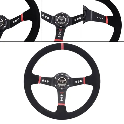 JDM 3Spokes Race Steering Wheel - Universal Car Gaming Steering Wheel