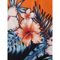 Border Flower Polyester Bubble Crepe Printing Fabric