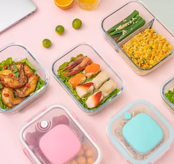 Glass lunch box without divider