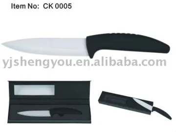 white ceramic chefs knife