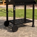 Ahumador resistente de la parrilla del Bbq del carbón de leña del barril con la puerta de acceso lateral y la bandeja de carbón de altura ajustable