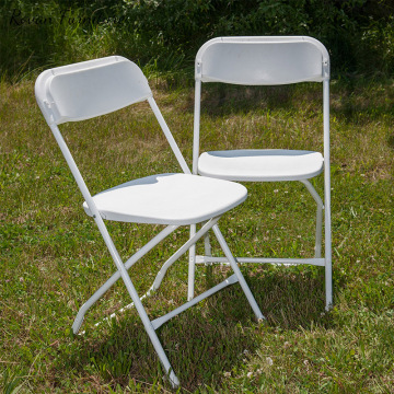 RTS TOP Wedding Rentals: Acrylic Hanging Round Back White Folding Chairs