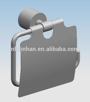 New design contemporary bathroom wall fitting accessories chrome plating brass toilet roll holder with metal cover