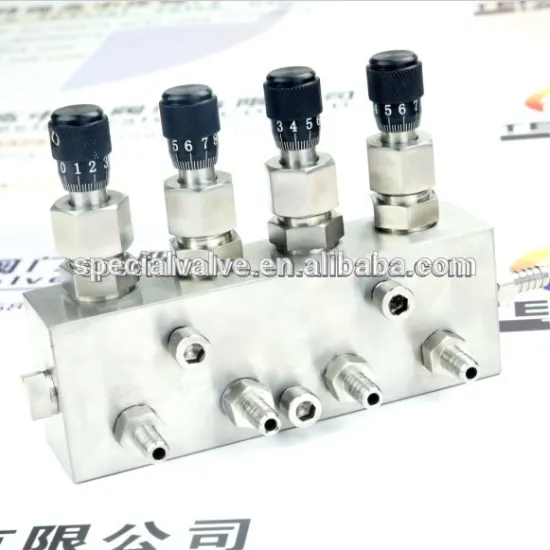 High pressure 4 way gauge regulating valve