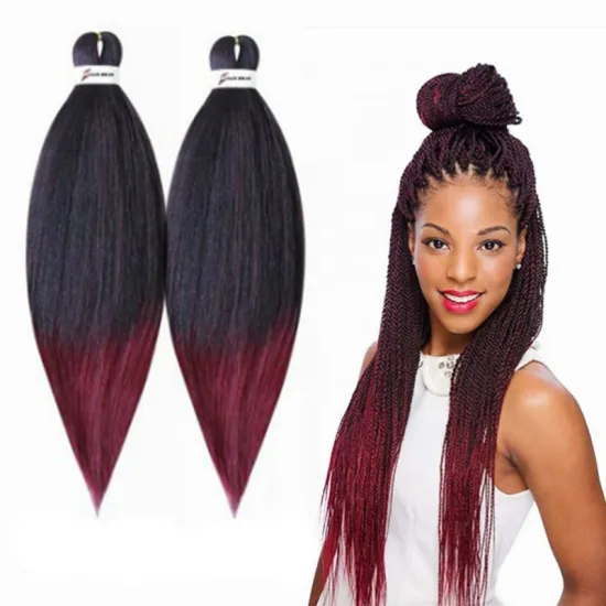 Pre-stretched Braiding Hair Easy Braid Hair Expression Ombre Prestretched Braiding Hair African Pre stretch
