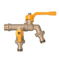 TMOK 1/2 Inch Inlet to 3/4 Inch Outlet Ball Valve Faucet: Outdoor Garden Tap Bibcock with Quick Connector