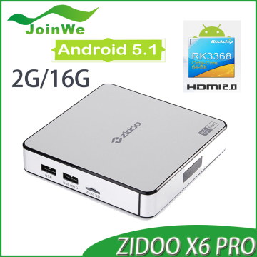 2017 Smart ZIdoo X6 Pro TV Box RK3368 Octa Core 2GB 16GB Android TV BOX