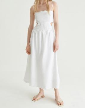 Bra Strapping Linen Suspender Skirt