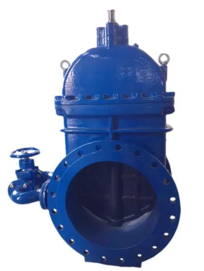 Gate valve with by-pass valve