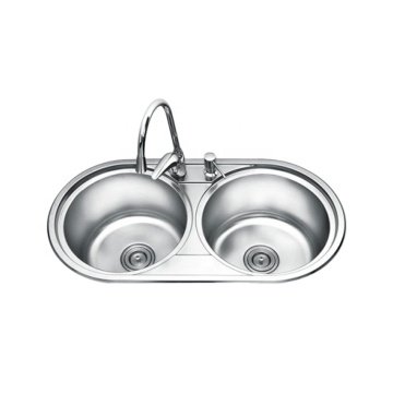Budget-Friendly 304 Stainless Steel Double Bowl Deep Kitchen Sink with Strainer