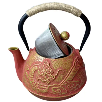 Cast Iron Teapot: Stovetop Tea Pot with Infuser