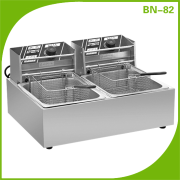 Stainless Steel Table Top of Double Tank Electric Fryer BN-82
