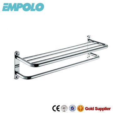 Stainless Steel Bath Towel Shelf Economical Towel Holder Double Wall Hanging Bracket 11030
