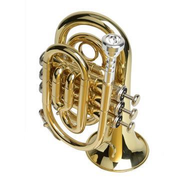 Wholesale Brass Lacquer B Flat Trumpet with 7C Mouthpiece