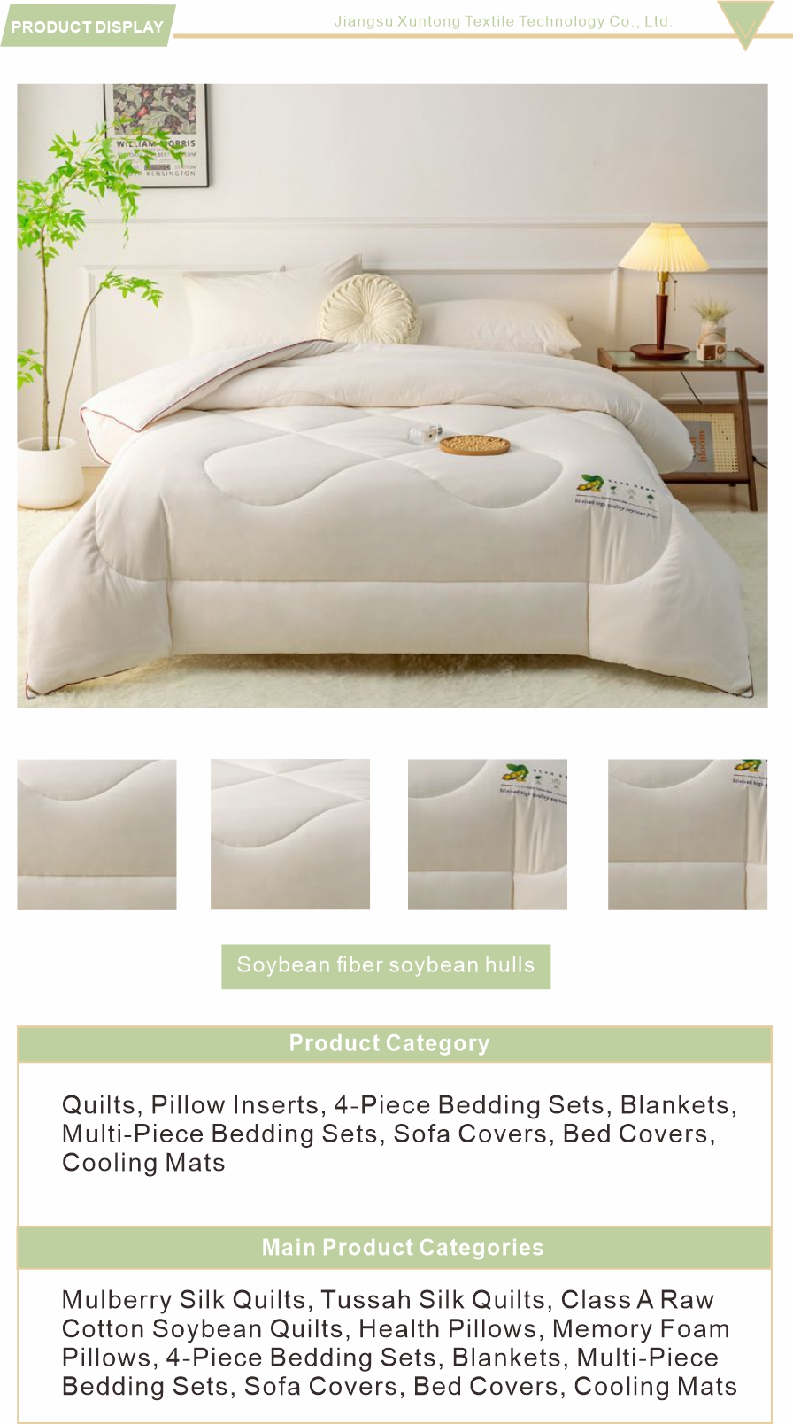 Eco Friendly Soy Fiber Quilt