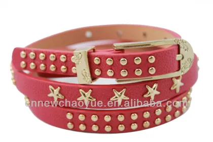 red belt/guangzhou pu belt/women belt in bulk