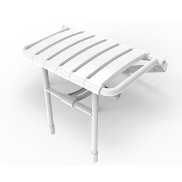Adjustable Height Folding Shower Chair and Seat with White Design - Large and Long Size
