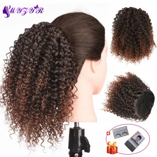 10"/14"/22" /24 Long Wavy Wrap Around Clip In ponytail Hair Extension Heat Resistant Synthetic Natural Wave PonyTail Fake Hair