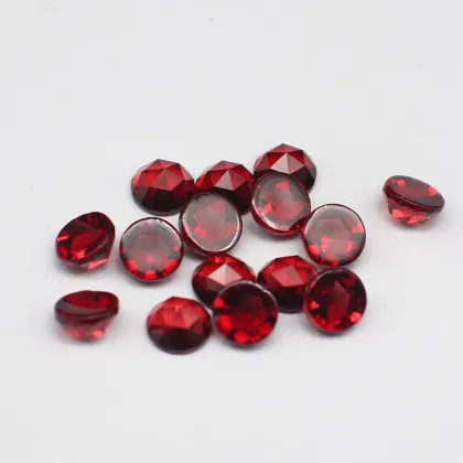Natural Garnet Mozambique Garnet Round Plain Cabochons