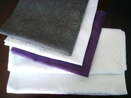 linen-table cloth and napkins