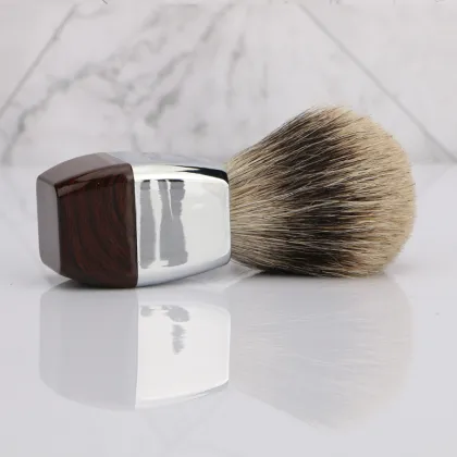 Alloy Handle Custom Beard Brush - Best Badger Hair Shaving Cream Brush