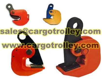 Steel plate clamps for lifting and rigging works