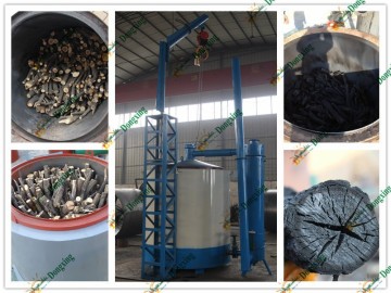 large volume wood sawdust branch carbonization furnace