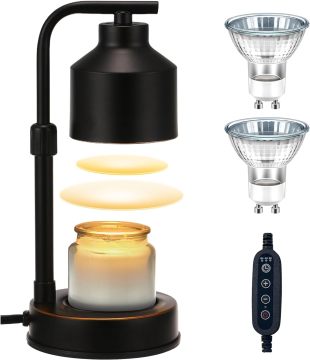 LOHAS Candle Table Light: Adjustable Height & Heat Dimmable Lamp with Timer