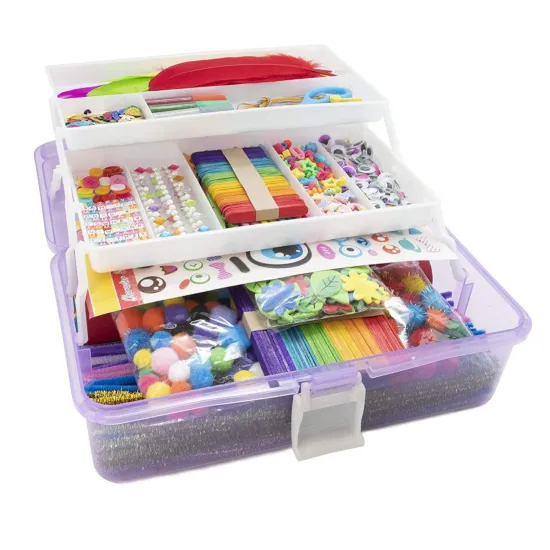 Valuable Unisex Plastic Craft Box: A DIY Educational Toy Kit for Kids Aged 2-7, Fostering Creativity and Play