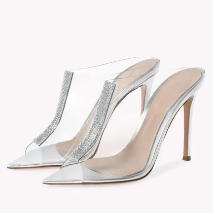 Kemayanni 2025 Transparent Diamond Slippers - Wholesale High-heeled Slippers Size 34-46