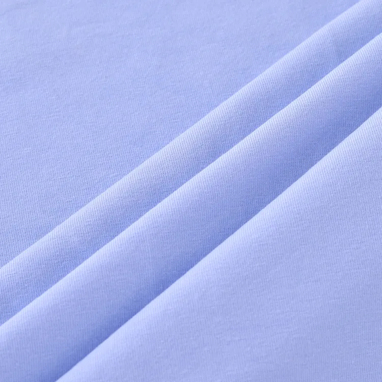 ผ้าฝ้าย 93% 7% ผ้าสแปนเด็กซ์ถักสำหรับตัดเย็บเสื้อผ้า