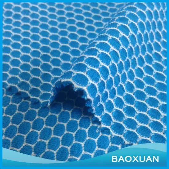 100%Polyester mazarine soild stripes round bead shape jacquard fabric knitted for garment