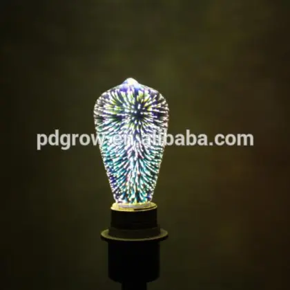 Color Changing ST64 Fireworks decoration 3D LED bulbs Led Christmas Fireworks Light Outdoor Led Chasing Christmas Lights