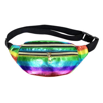 Beg Pinggang Sukan Metalik Pu Rainbow