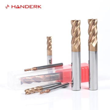 Handerk HRC55/65/75 High-Quality Tungsten Carbide End Mill Set: 2/3/4 Flute Roughing Tools for CNC Machine