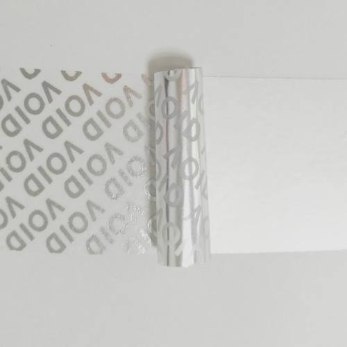 Silver Tamper Proof Paper square hidden message tamper evident VOID printing material Supplier