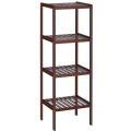 4-Tier Standing Bamboo Storage Rack for Bathroom