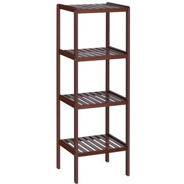 4-Tier Standing Bamboo Storage Rack for Bathroom