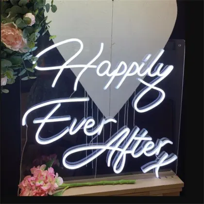 Flexible Custom LED Neon Sign for Glodmore2's Happily Ever After Wedding Party