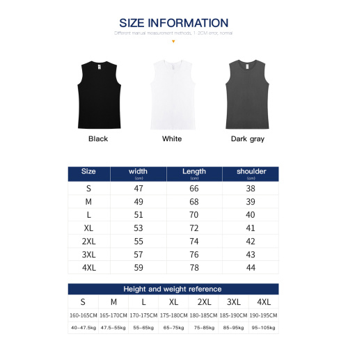 Gym Tank Tops O-Neck Casual 100% Cotton for men's vest Manufactory