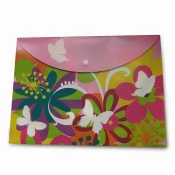 PP File Folder with Butterfly Design, Ideal for Home and Office Use
