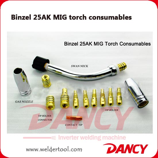 Binzel 25AK mig torch consumables