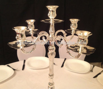 5 Arms Silver Plated Wedding Candelabra
